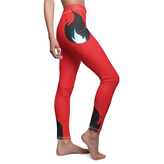Bold Flame Design Casual Leggings for Women