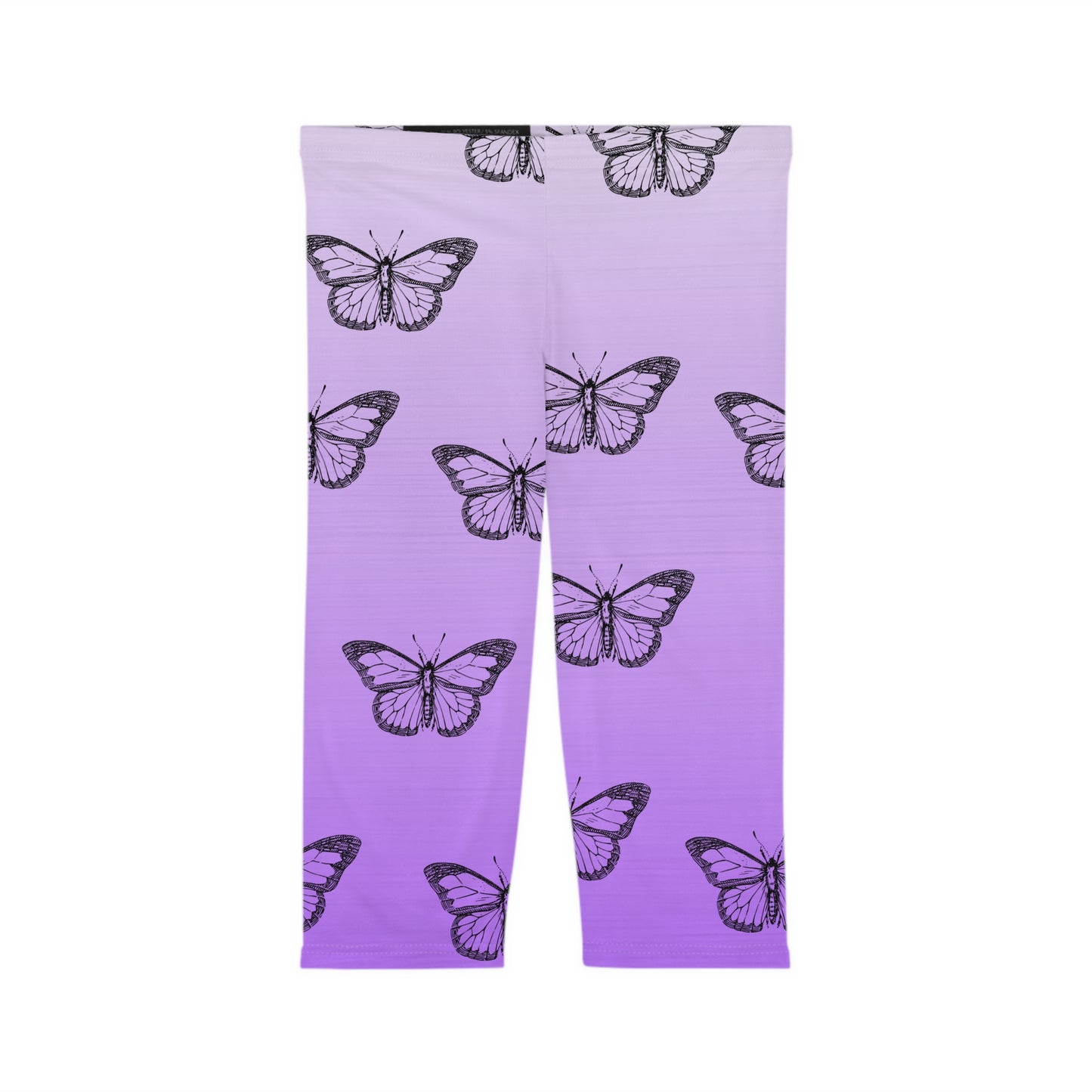 Butterfly Print Women’s Capri Leggings - Stylish & Comfortable Activewear