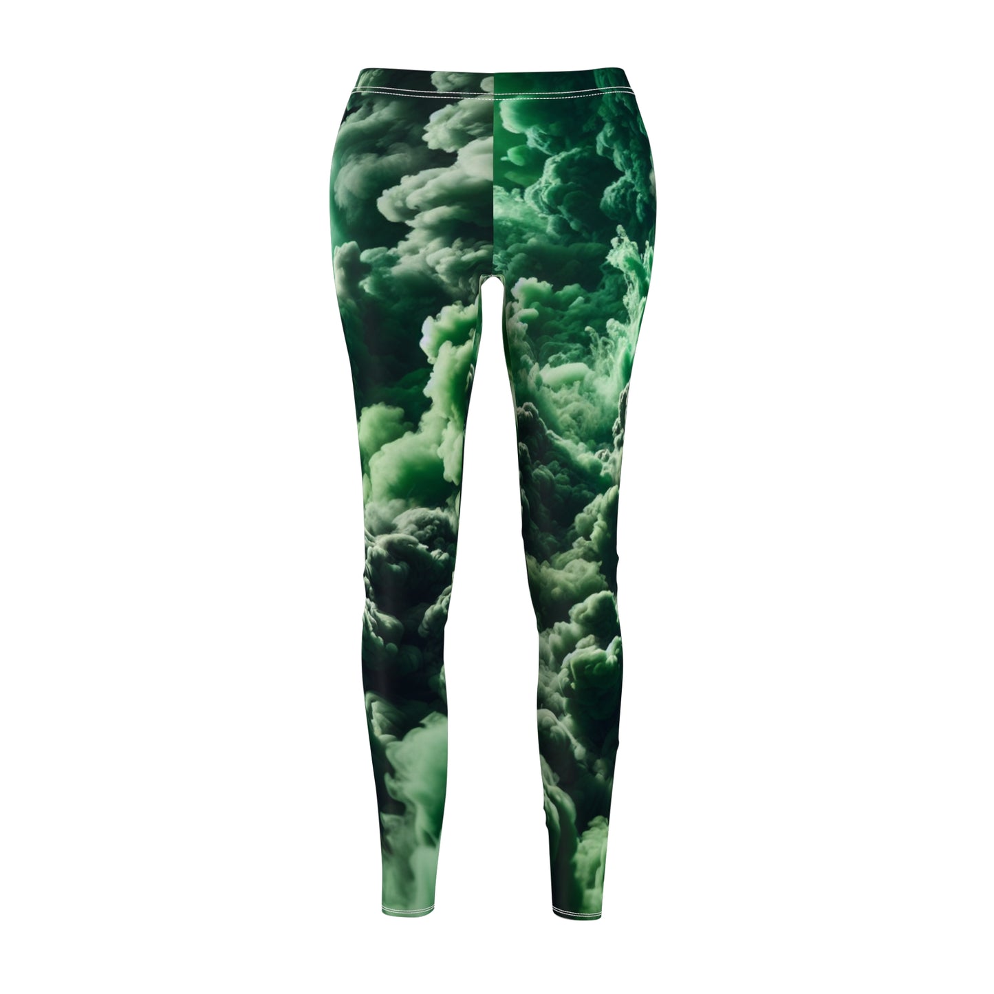 Green Cloudy Casual Leggings - Women&#039;s Trendy Activewear