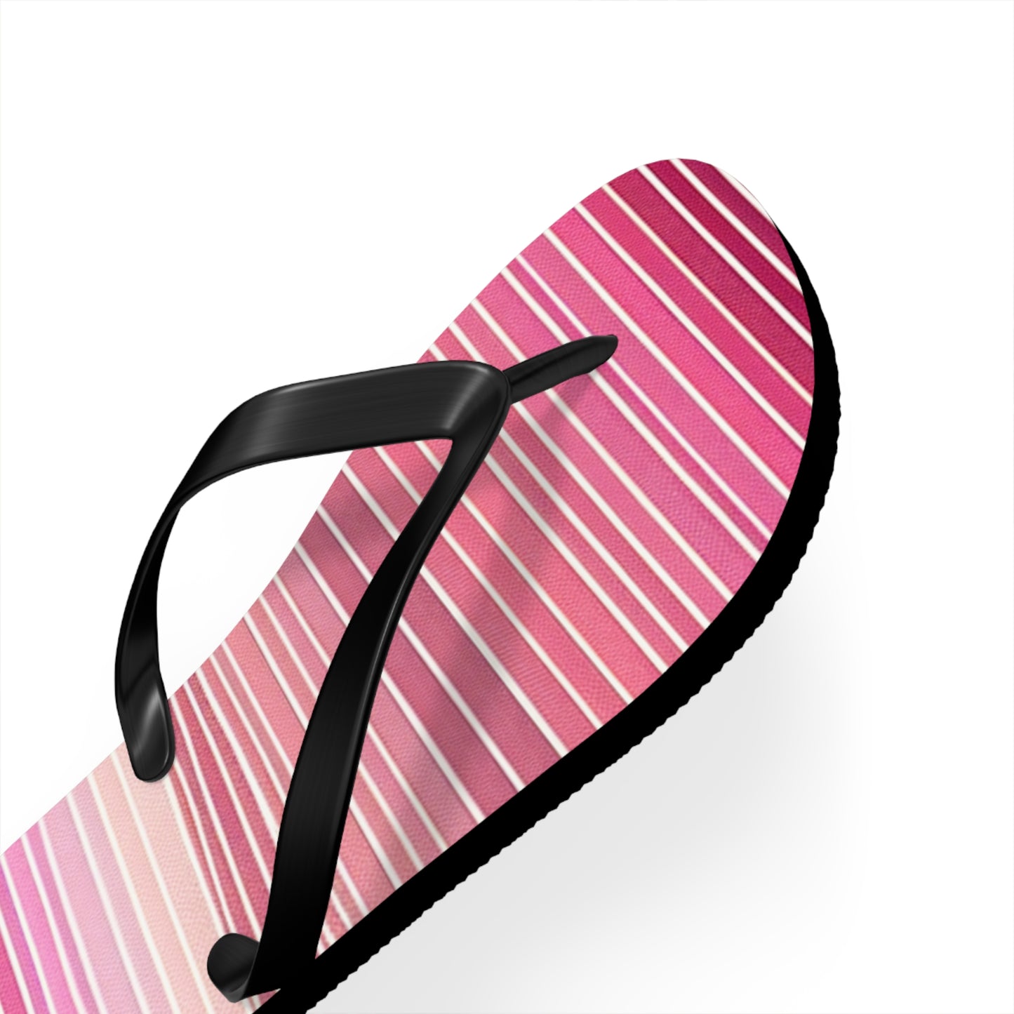 Trendy Pink Striped Flip Flops | Summer Beach Footwear, Vacation Sandals, Poolside Accessories, Womens Slip-Ons, Gift for Her