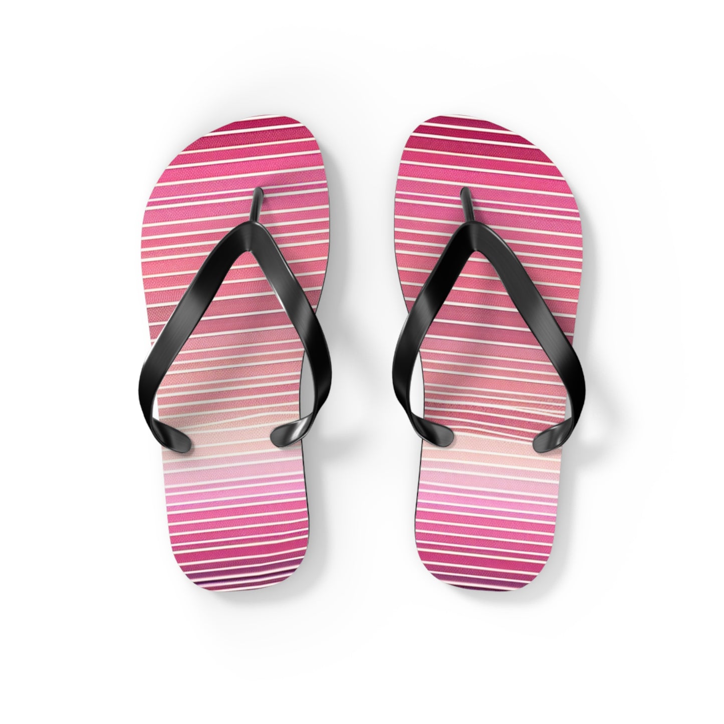 Trendy Pink Striped Flip Flops | Summer Beach Footwear, Vacation Sandals, Poolside Accessories, Womens Slip-Ons, Gift for Her