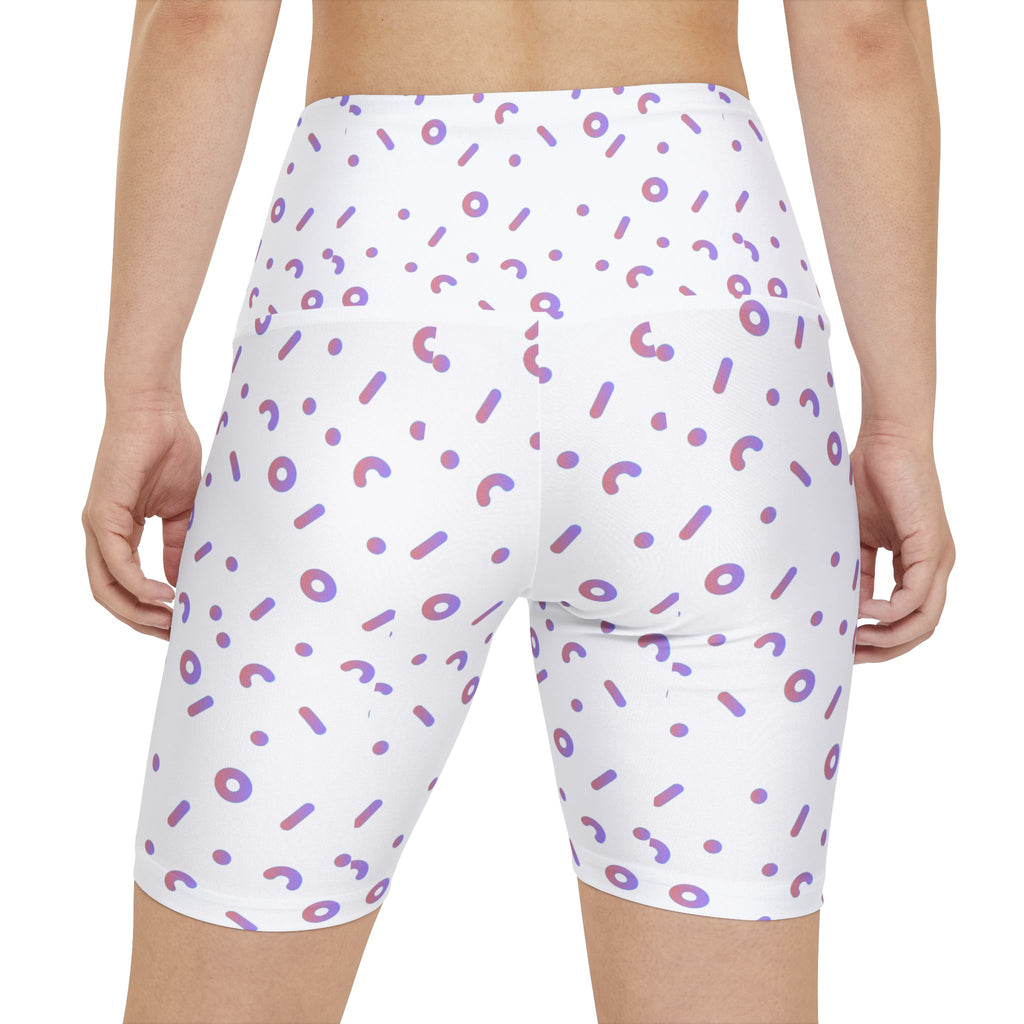 Fun Patterned Women's Workout Shorts - Stylish & Comfortable Activewear