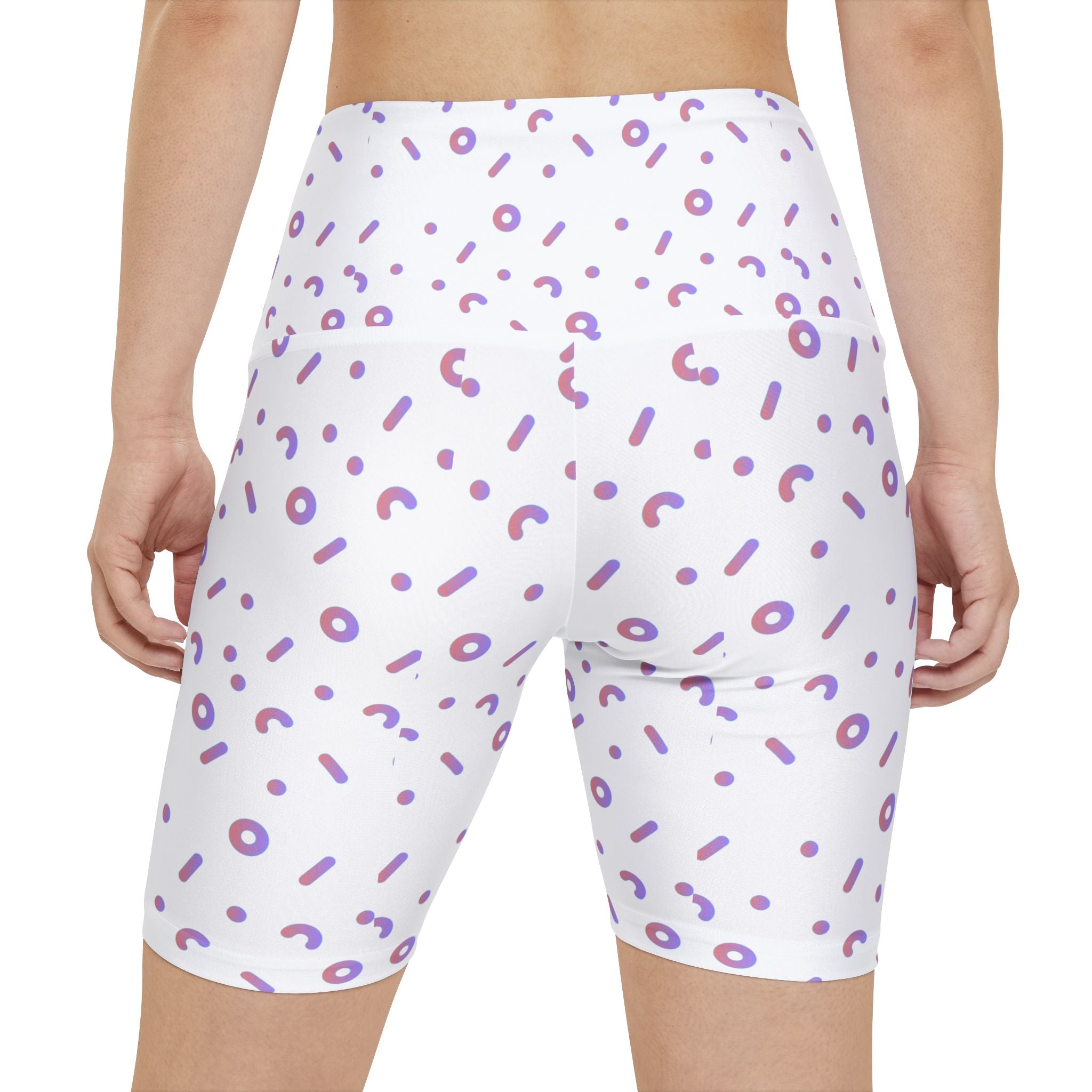 Fun Patterned Women's Workout Shorts - Stylish & Comfortable Activewear