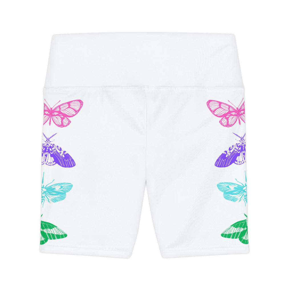 Butterfly Print Women's Workout Shorts - Stylish Activewear for Fitness Enthusiasts