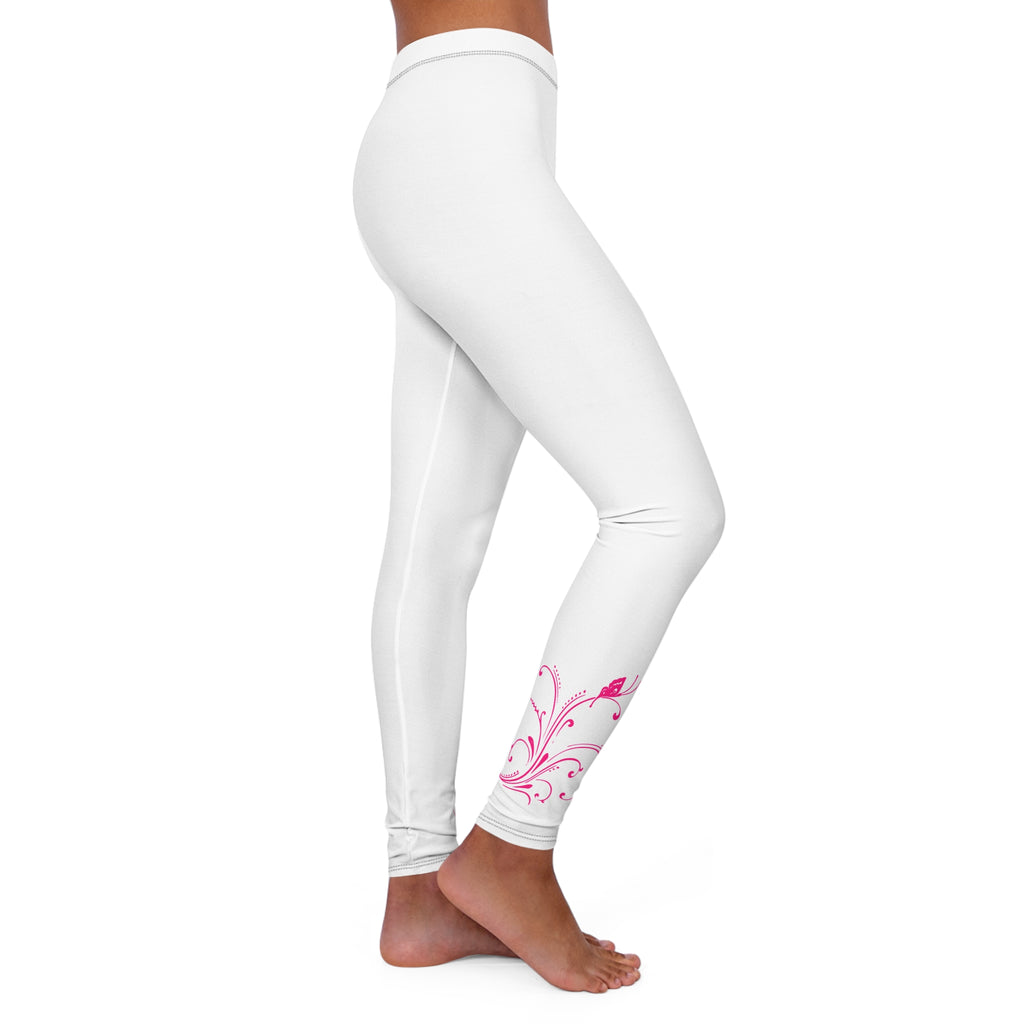 Floral Print Women's Casual Leggings - Comfortable Spandex for Everyday Wear