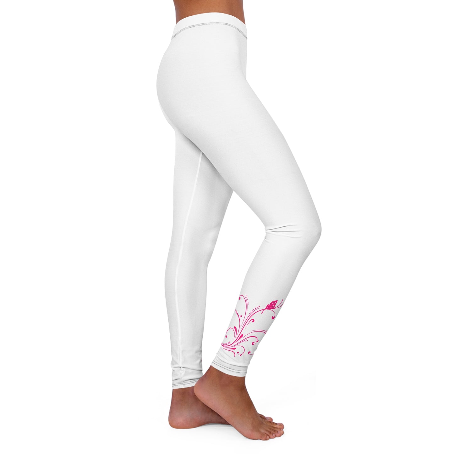 Floral Print Women's Casual Leggings - Comfortable Spandex for Everyday Wear