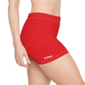 Bold Red Women's Athletic Shorts | Fitness, Sportswear, Swimwear, Summer Vibes, Outdoor Adventures, Casual Comfort