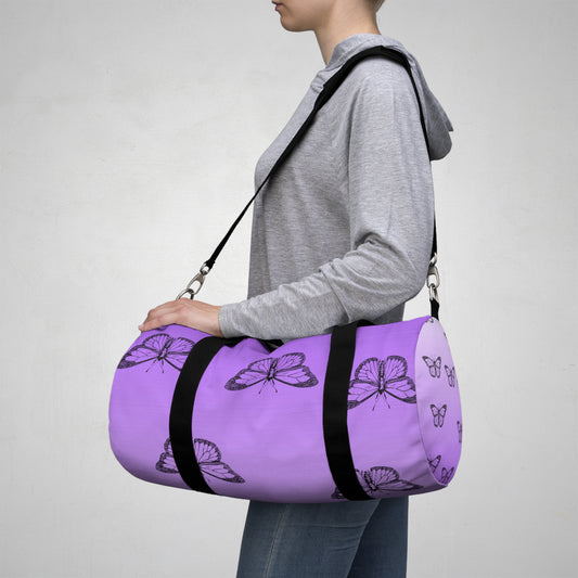 Butterfly Print Duffel Bag – Stylish Weekender Gym Bag for Travel & Fitness