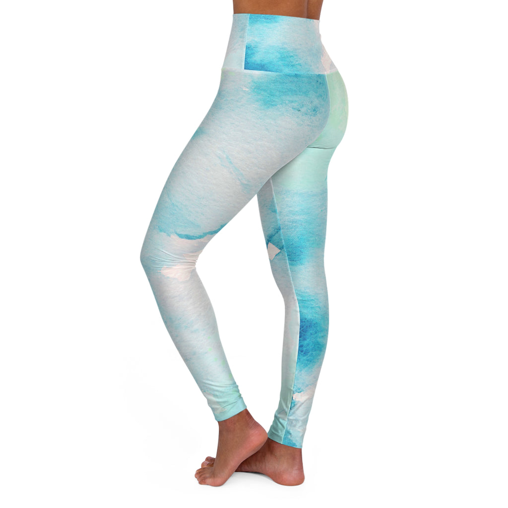 Ocean Waves High Waisted Yoga Leggings for Comfort and Style