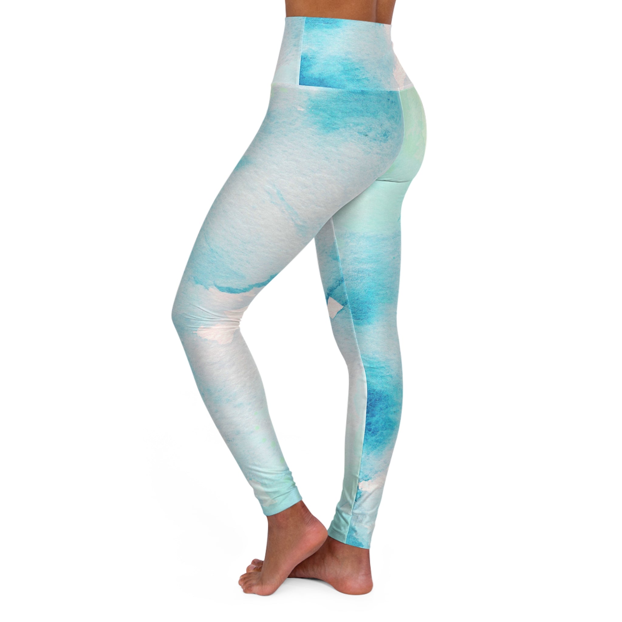Ocean Waves High Waisted Yoga Leggings for Comfort and Style