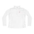 Ladies Floral Quarter-Zip Pullover - Lightweight Activewear for Sports & Leisure