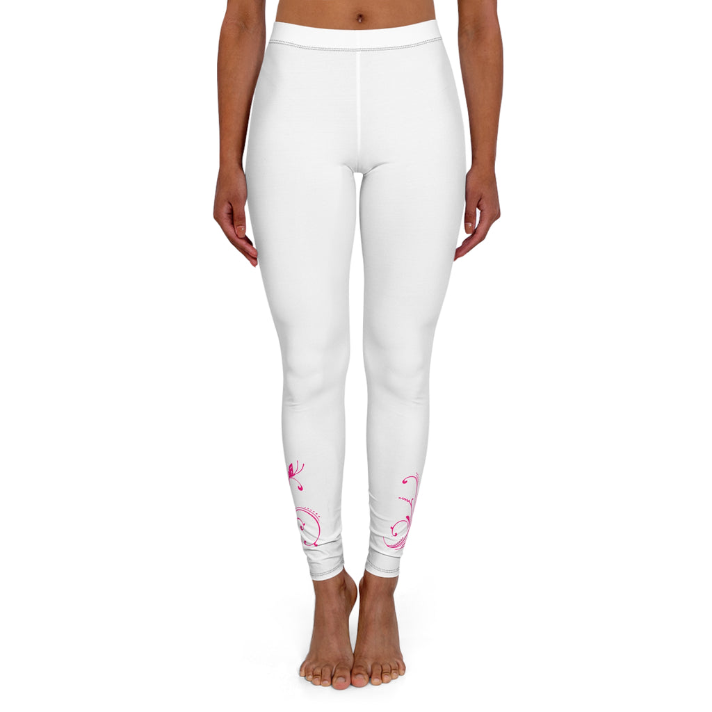 Floral Print Women's Casual Leggings - Comfortable Spandex for Everyday Wear