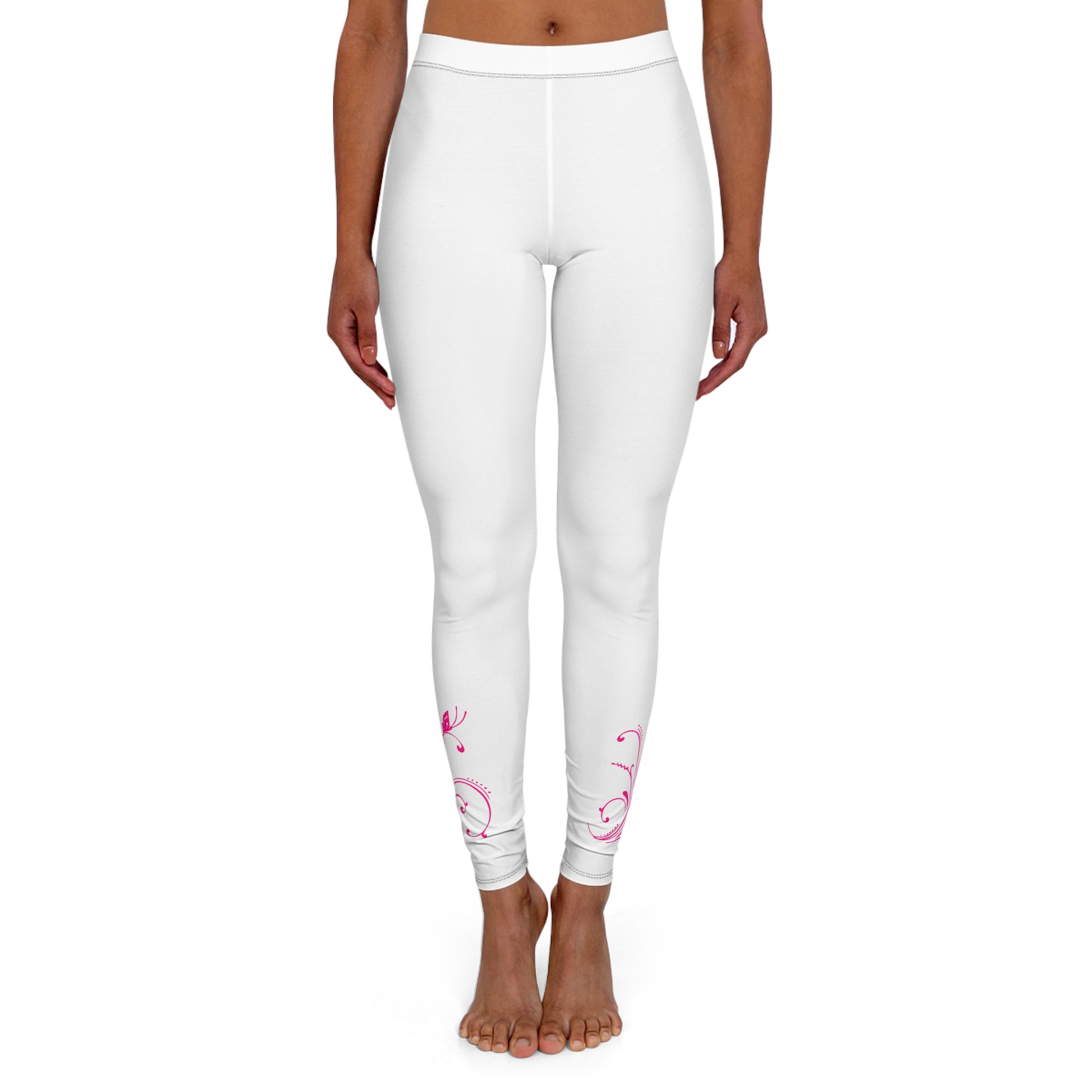 Floral Print Women's Casual Leggings - Comfortable Spandex for Everyday Wear
