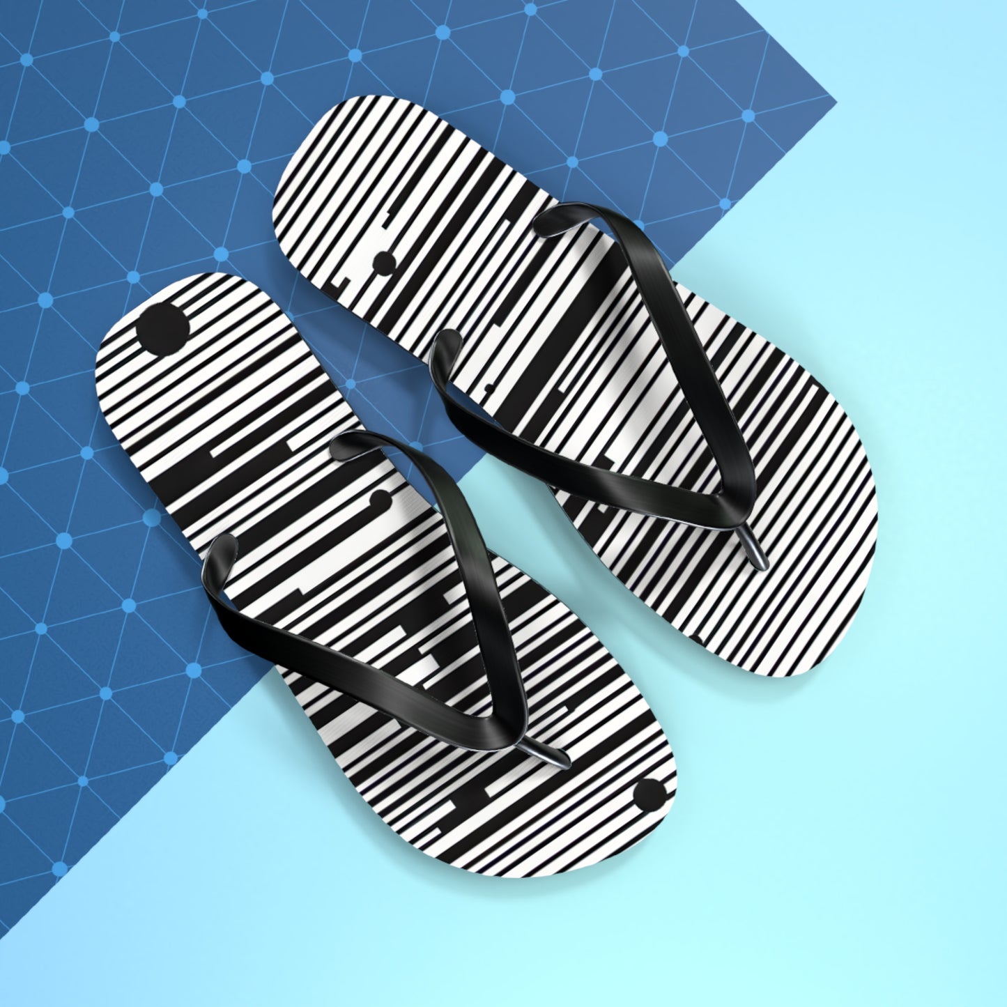 Chic Stripe Flip Flops | Stylish Beach Sandals, Summer Footwear, Poolside Essentials, Vacation Accessories, Trendy Footwear