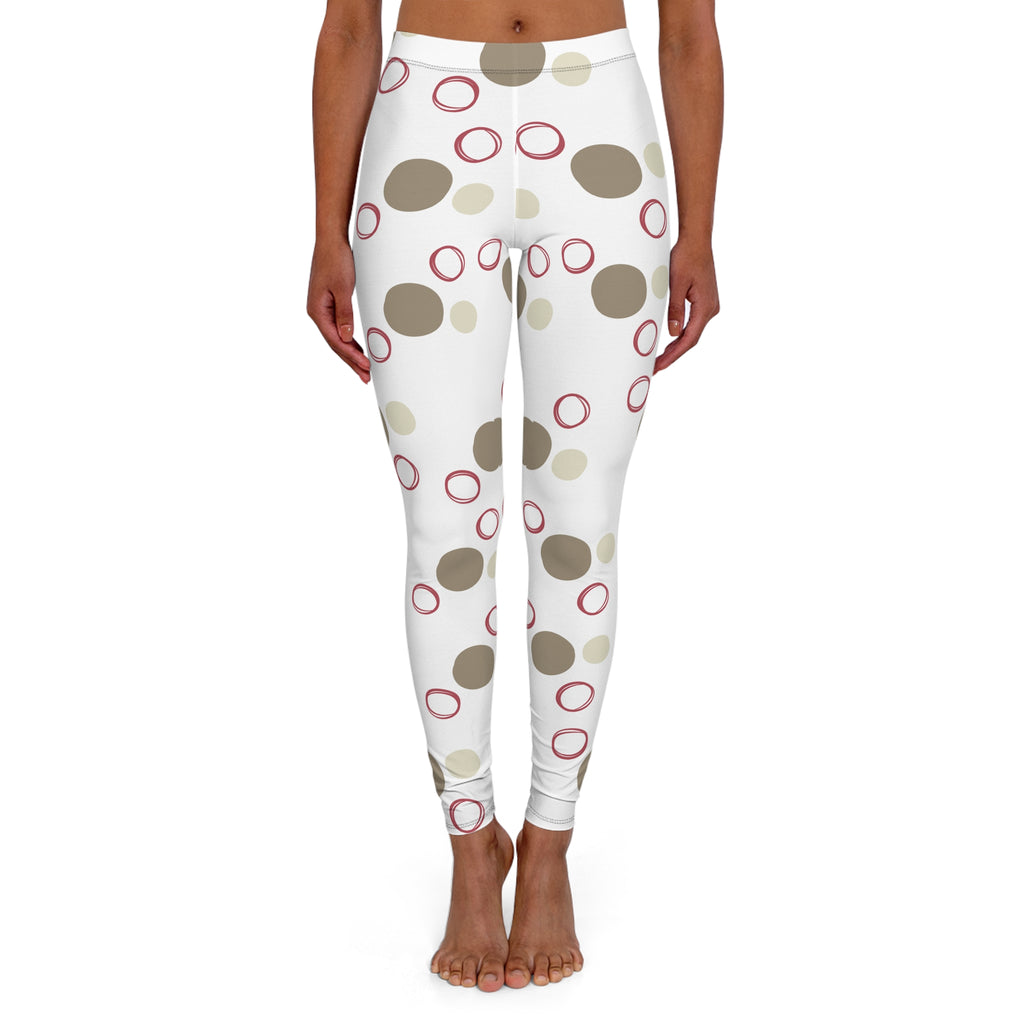 Women's Casual Spandex Leggings - Polka Dot Comfort for Everyday Style
