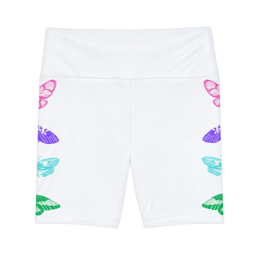 Butterfly Print Women's Workout Shorts - Stylish Activewear for Fitness Enthusiasts
