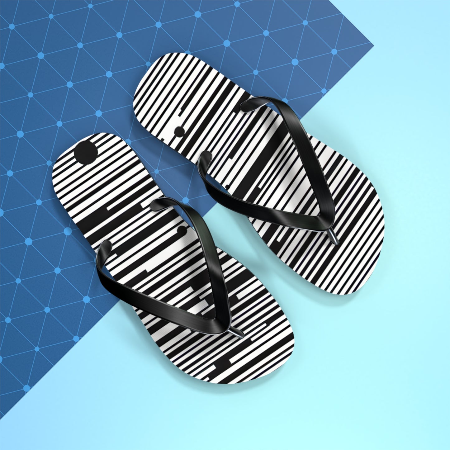 Chic Stripe Flip Flops | Stylish Beach Sandals, Summer Footwear, Poolside Essentials, Vacation Accessories, Trendy Footwear