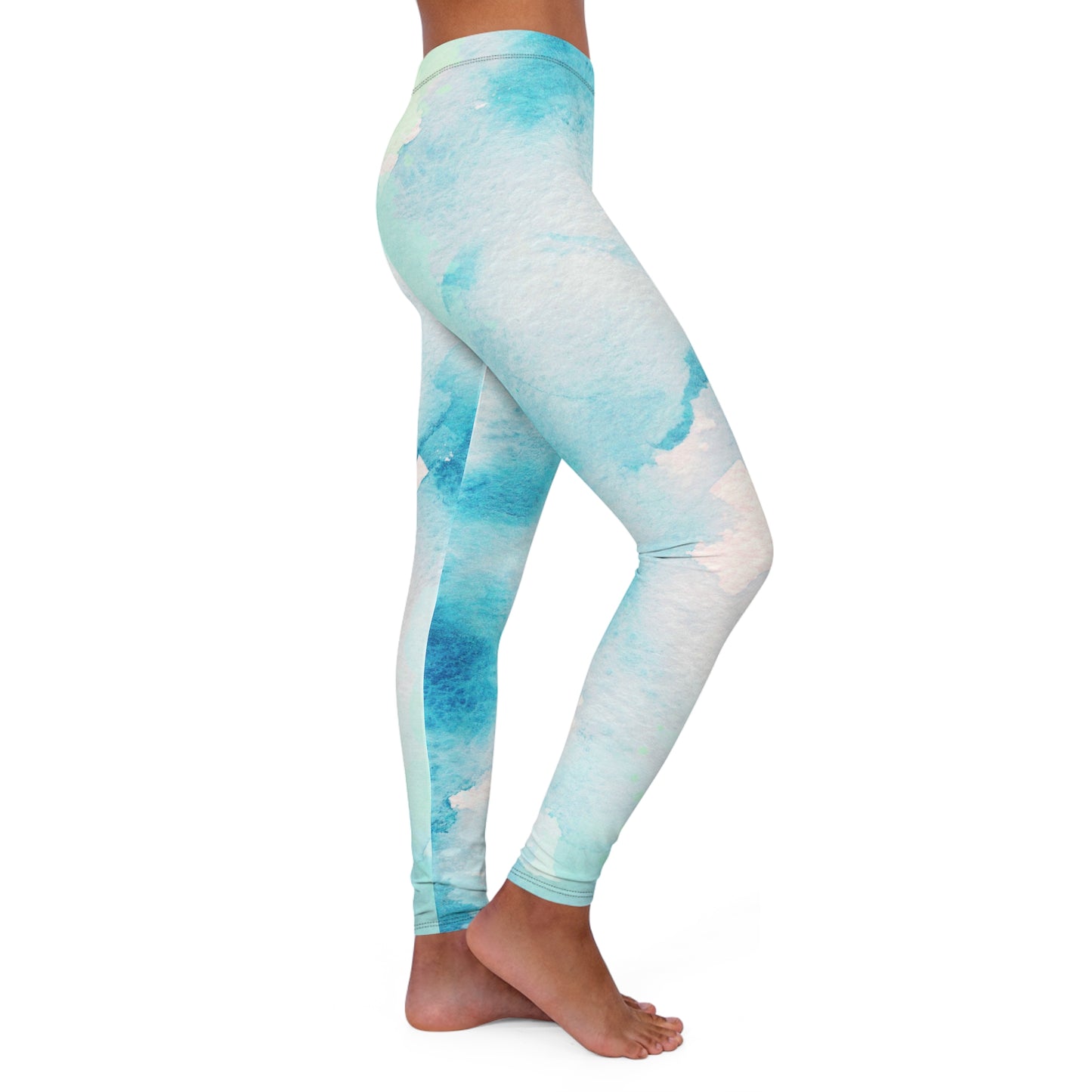 Trendy Watercolor Print Leggings for Women - Comfortable Casual Wear