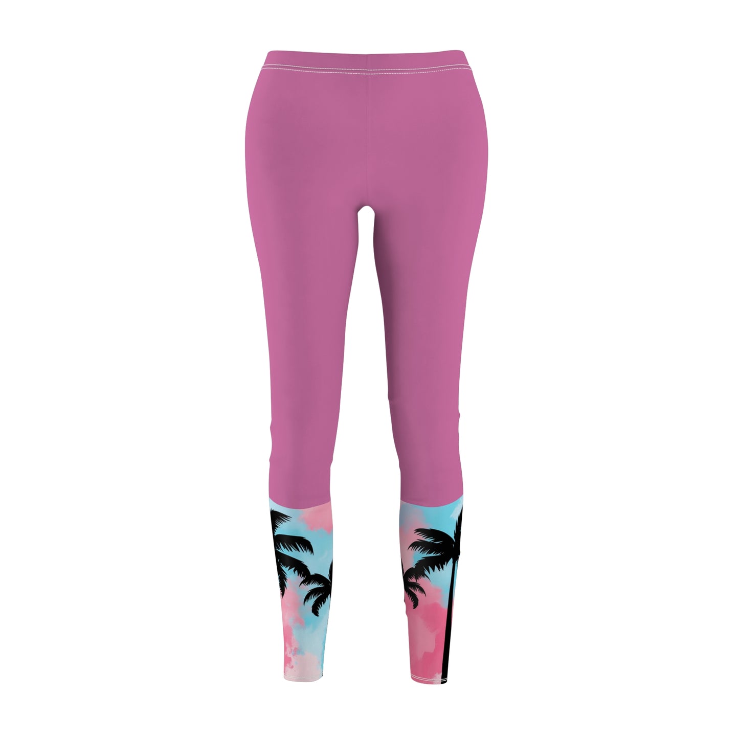 Tropical Palm Print Casual Leggings for Women - Stylish Comfort for Everyday Wear