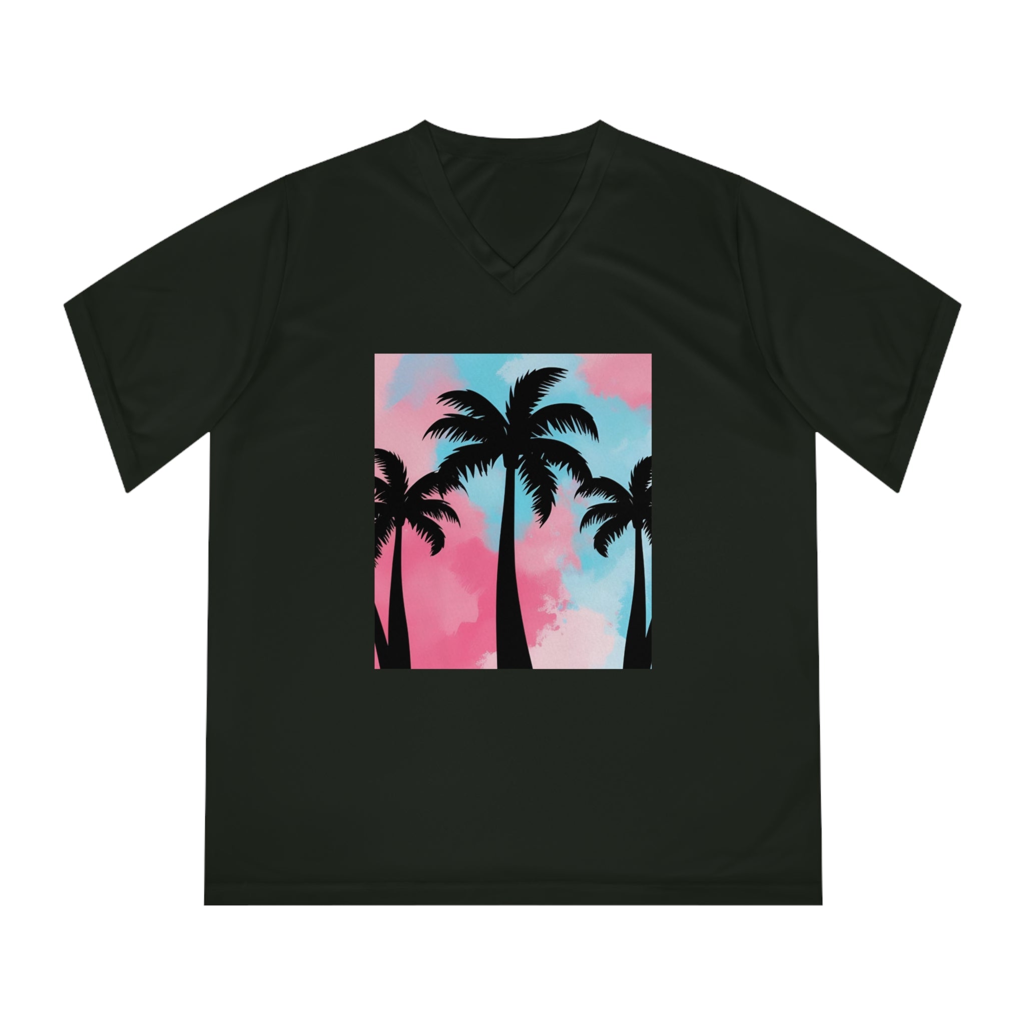 Tropical V-Neck Performance T-Shirt for Women - Stylish & Comfortable
