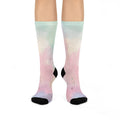 Pastel Abstract Cushioned Crew Socks - Cozy Feet for Every Occasion