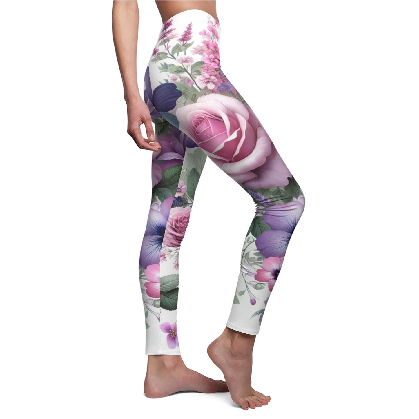 Floral Print Women's Casual Leggings - Stylish & Comfortable Activewear