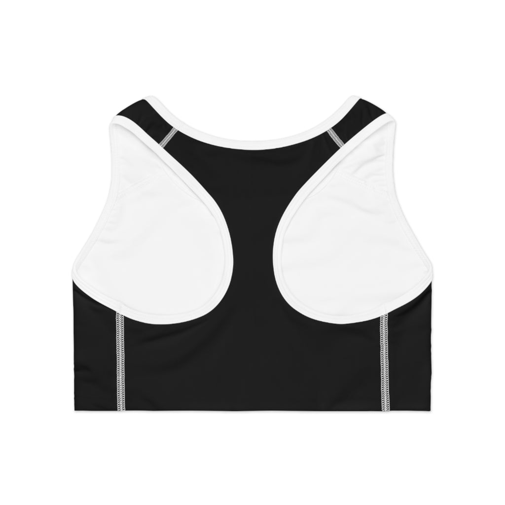 Japanese-Inspired Sports Bra with Kanji Design for Active Women