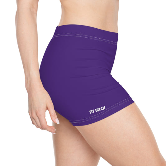 Stylish Women's Purple Shorts for Summer, Casual Fitness Wear, Beach Ready, Vacation Essential, Women's Activewear