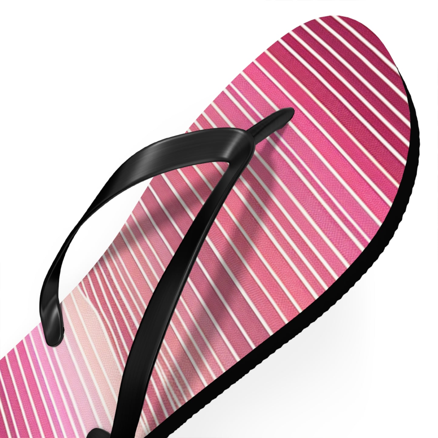 Trendy Pink Striped Flip Flops | Summer Beach Footwear, Vacation Sandals, Poolside Accessories, Womens Slip-Ons, Gift for Her