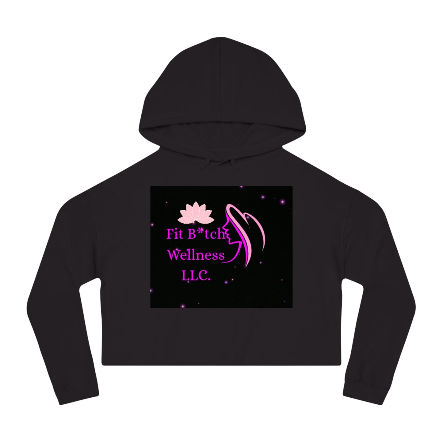 Fit B*tch Wellness Cropped Hoodie for Women - Motivational Sweatshirt