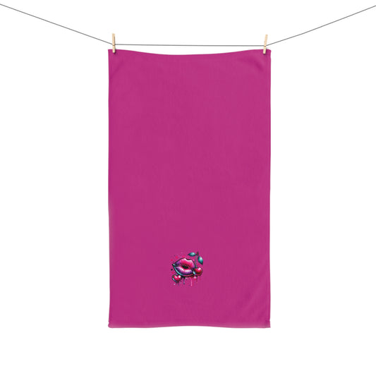 Vibrant Hand Towel with Funky Design, Bathroom Decor, Gift for Her, Kitchen Accessory, Unique Colorful Towel
