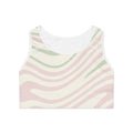 Stylish Wave Pattern Sports Bra - Comfortable & Trendy Activewear