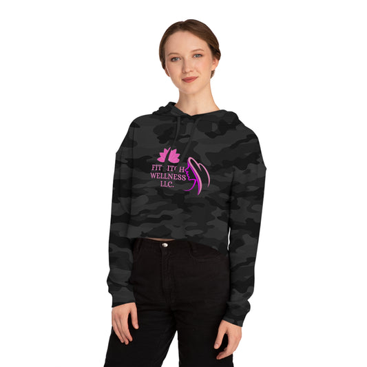 Fit Bitch Wellness Women's Cropped Hoodie - Empowering Activewear for Confident Women