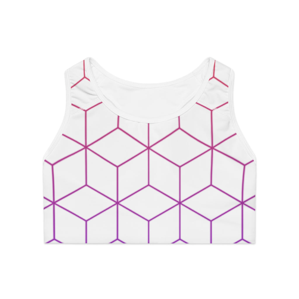 Geometric Pattern Sports Bra - Stylish & Comfortable Activewear