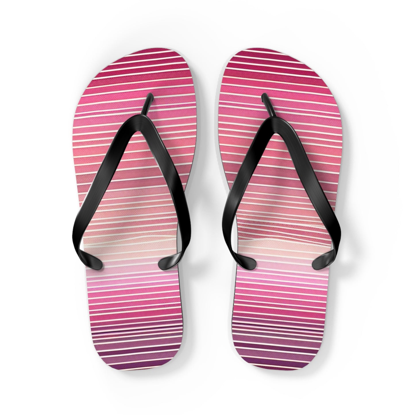Trendy Pink Striped Flip Flops | Summer Beach Footwear, Vacation Sandals, Poolside Accessories, Womens Slip-Ons, Gift for Her