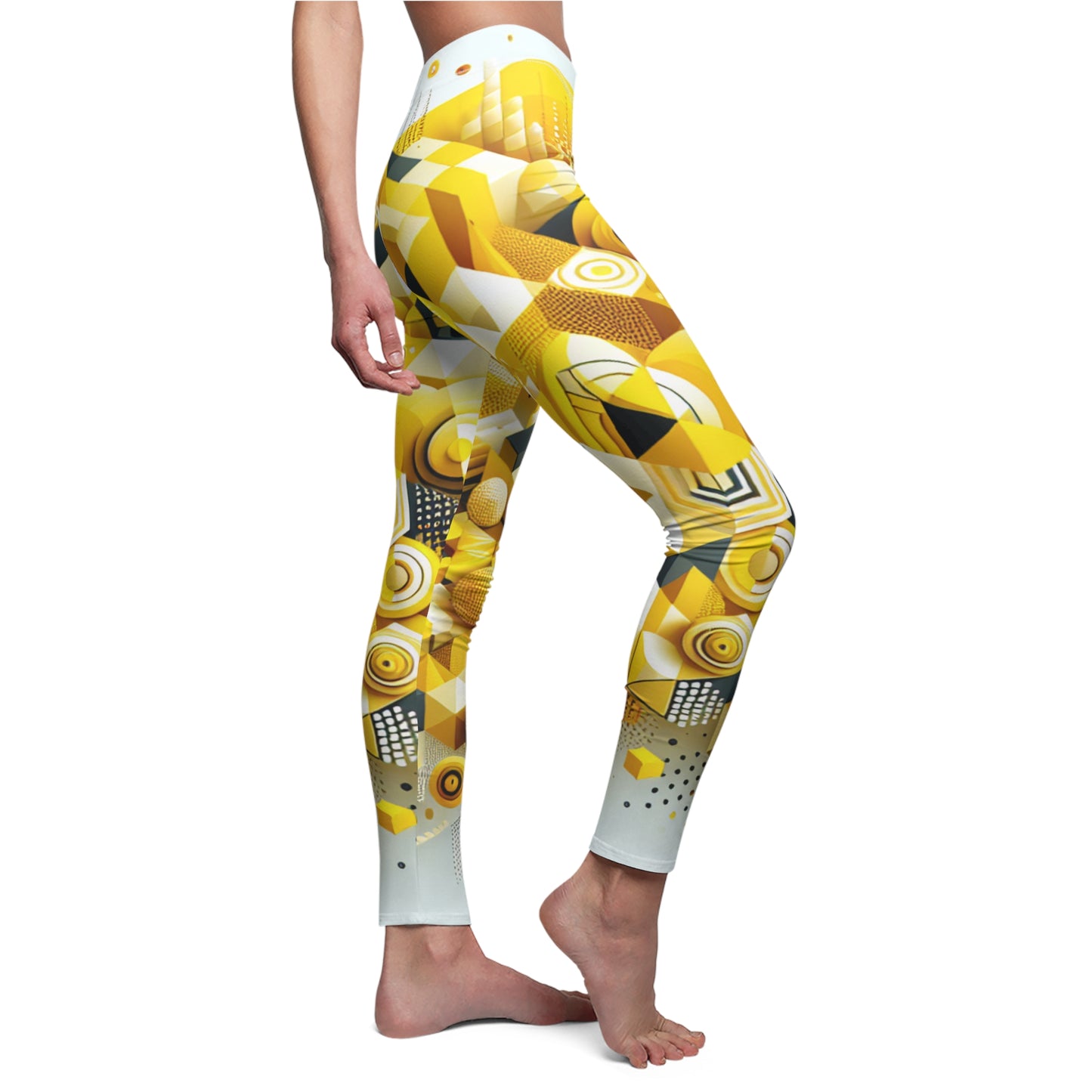 Vibrant Geometric Women's Leggings – Casual Activewear for Everyday Comfort