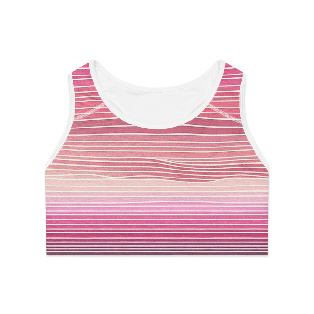 Gradient Striped Sports Bra for Active Lifestyle - Ideal for Fitness and Yoga