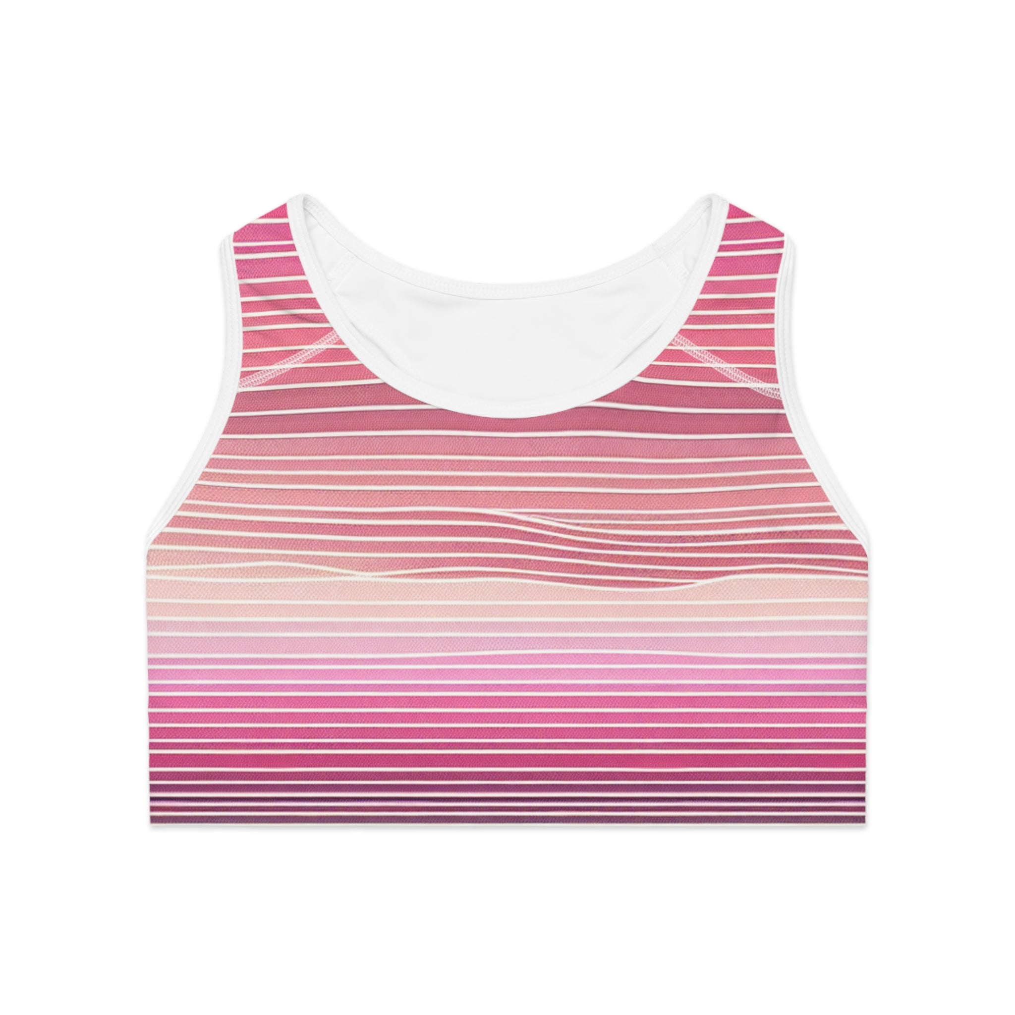 Gradient Striped Sports Bra for Active Lifestyle - Ideal for Fitness and Yoga