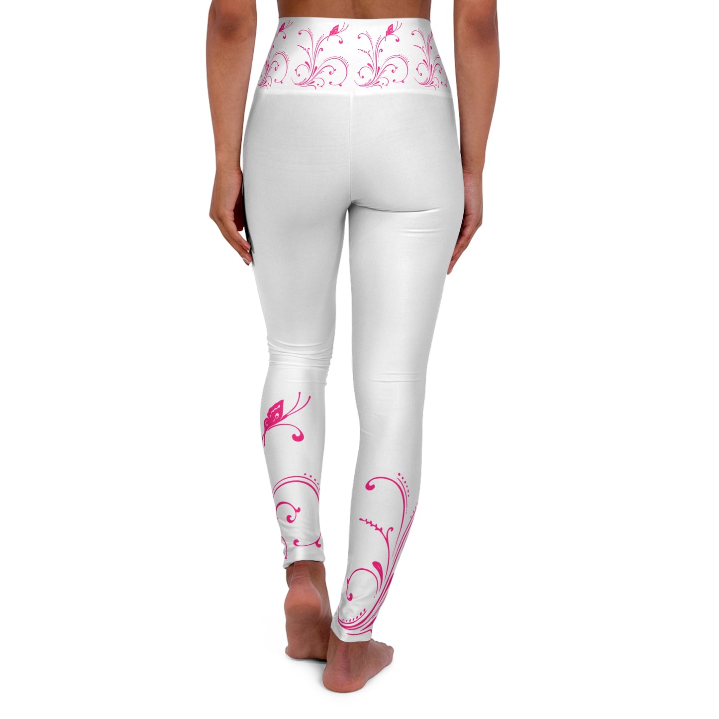 Floral High Waisted Yoga Leggings - Stylish & Comfortable Fitness Wear