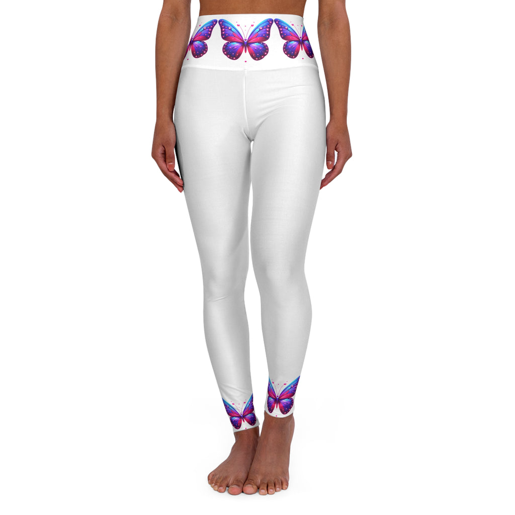 Butterfly High Waisted Yoga Leggings - Stylish Activewear for Comfort and Flexibility
