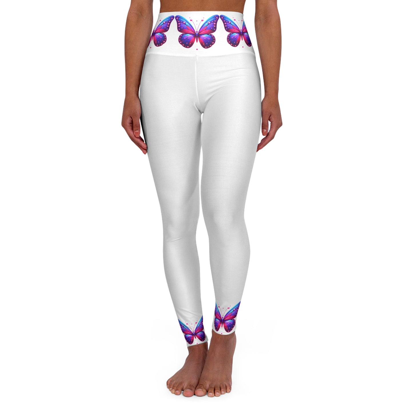 Butterfly High Waisted Yoga Leggings - Stylish Activewear for Comfort and Flexibility