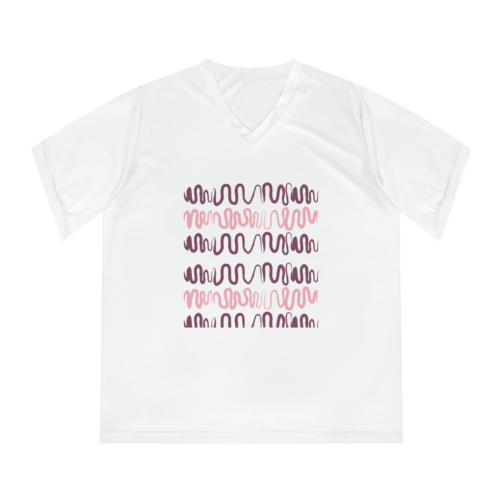 Vibrant Women's Performance V-Neck T-Shirt - Stylish Fitness Wear