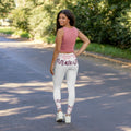 Stylish Women's Spandex Leggings with Abstract Waves Design