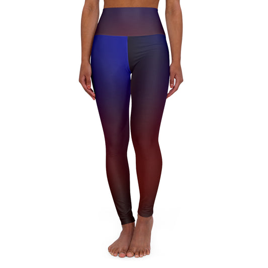 High Waisted Yoga Leggings - Gradient Ombré Comfort for Active Lifestyle