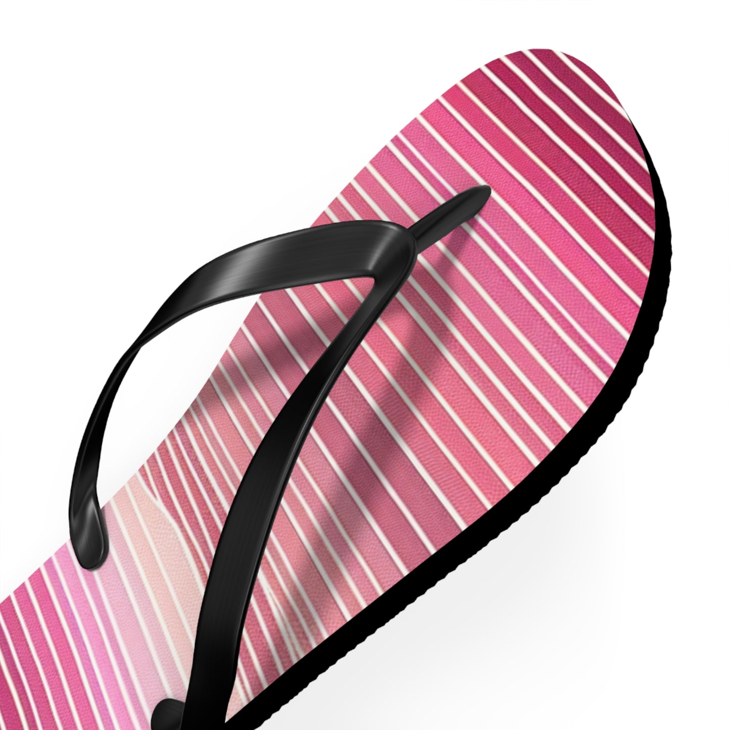 Trendy Pink Striped Flip Flops | Summer Beach Footwear, Vacation Sandals, Poolside Accessories, Womens Slip-Ons, Gift for Her