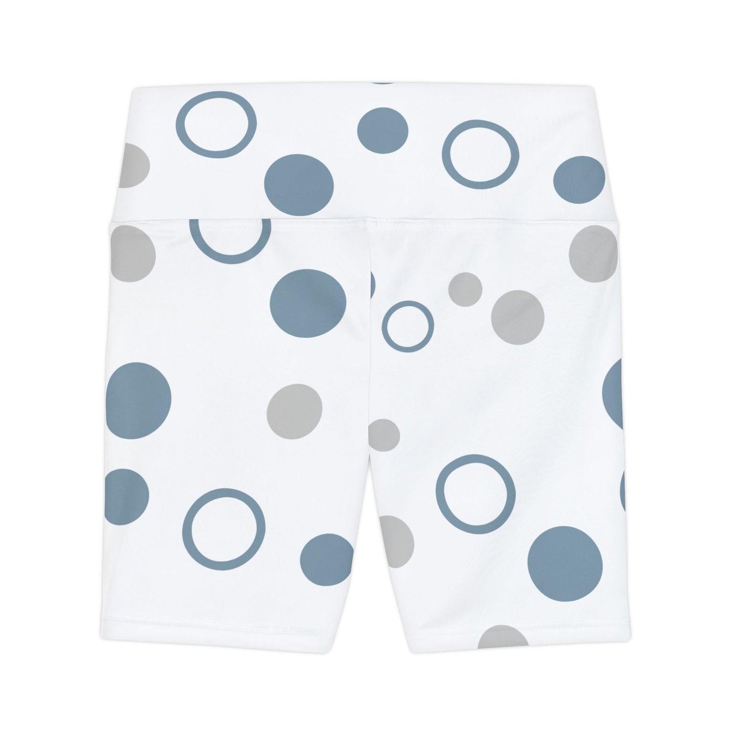 Chic Blue and gray polka dots Women's Workout Shorts