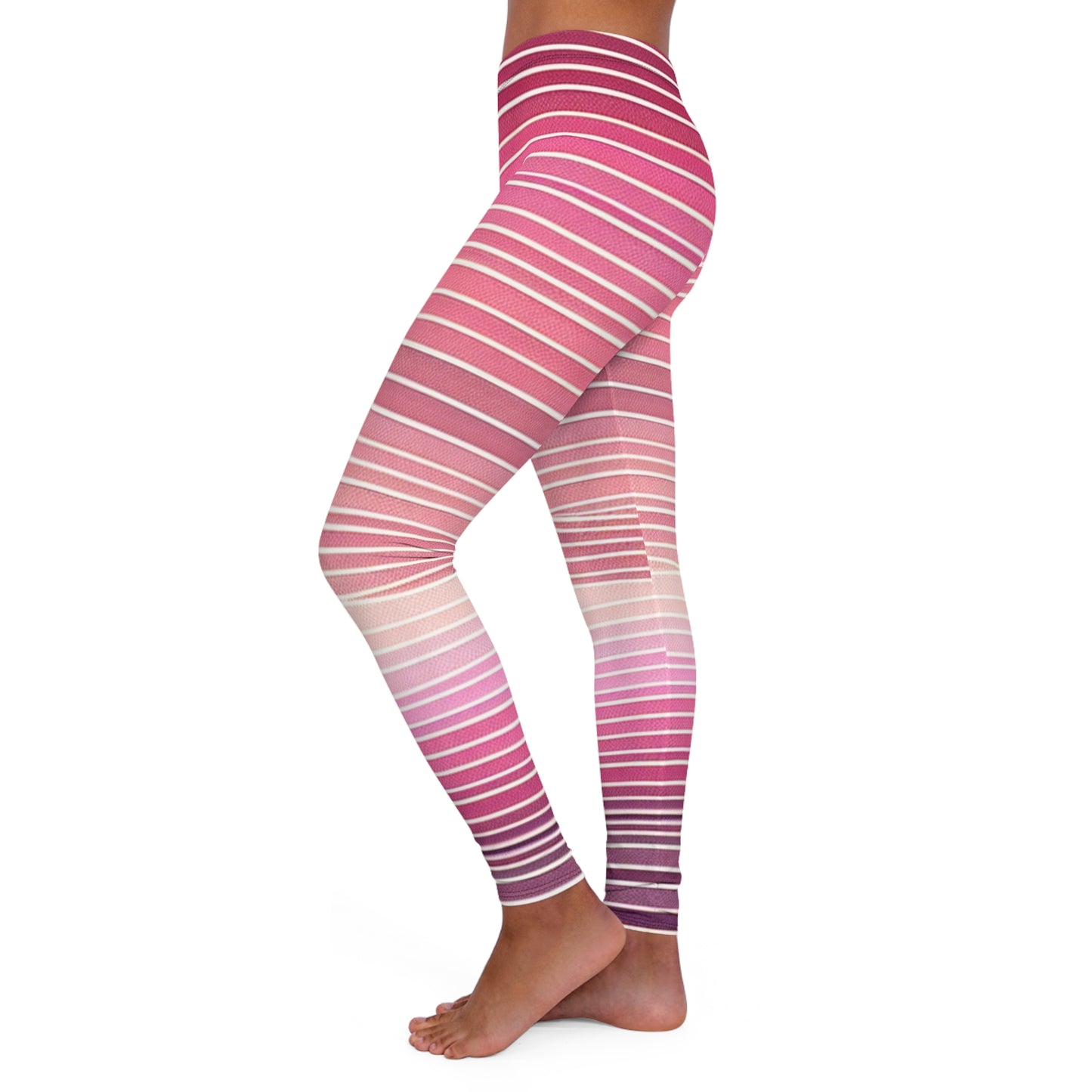 Women's Striped Spandex Leggings - Comfortable & Stylish Fitness Wear