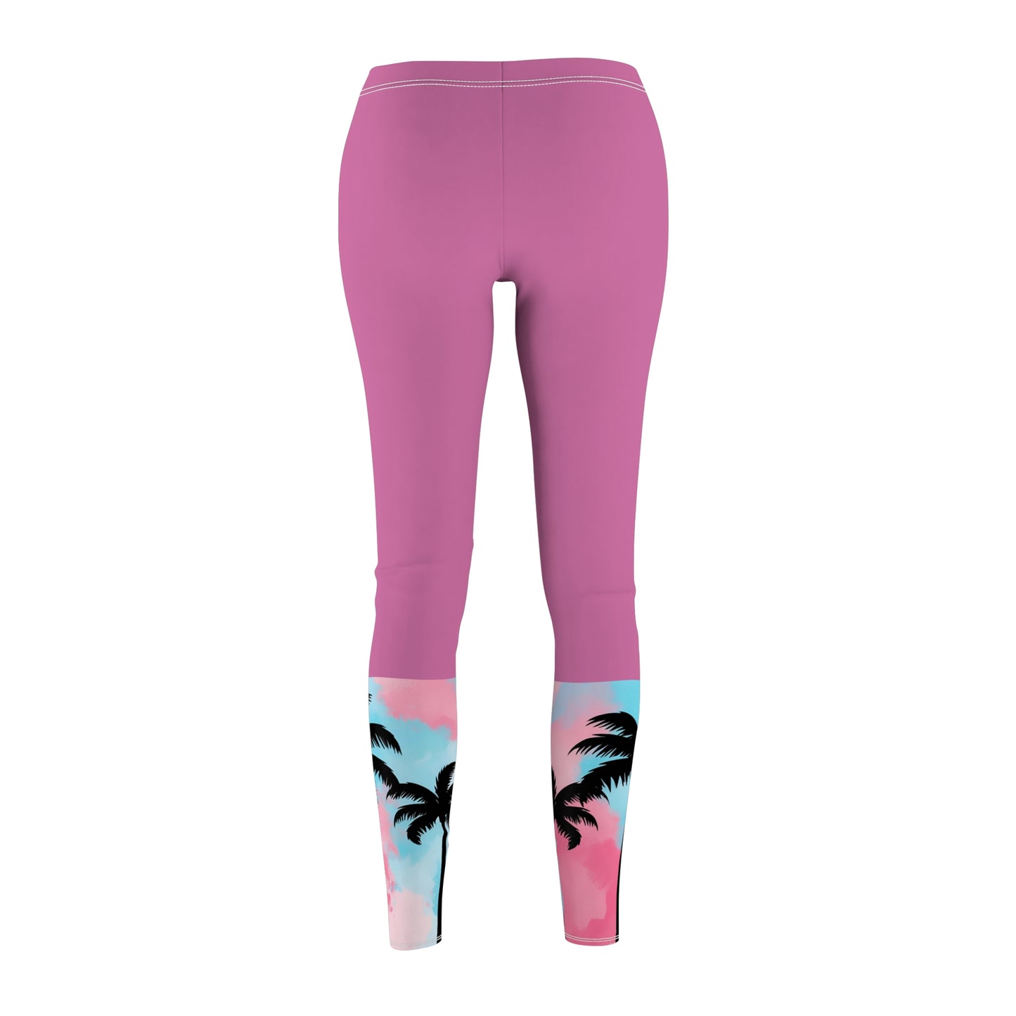 Tropical Palm Print Casual Leggings for Women - Stylish Comfort for Everyday Wear