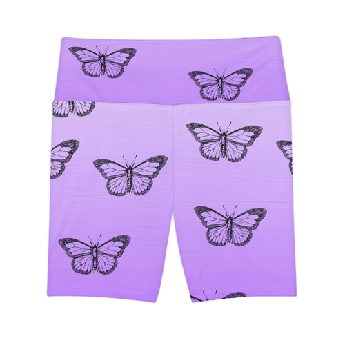 Butterfly Print Women's Workout Shorts – Comfortable & Stylish Activewear for Fitness Enthusiasts