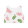 Colorful Abstract Sports Bra with Swirls